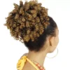 Puff Lindo Aplique Ombre Mel Cacheado Coque Afro - Imagem 5
